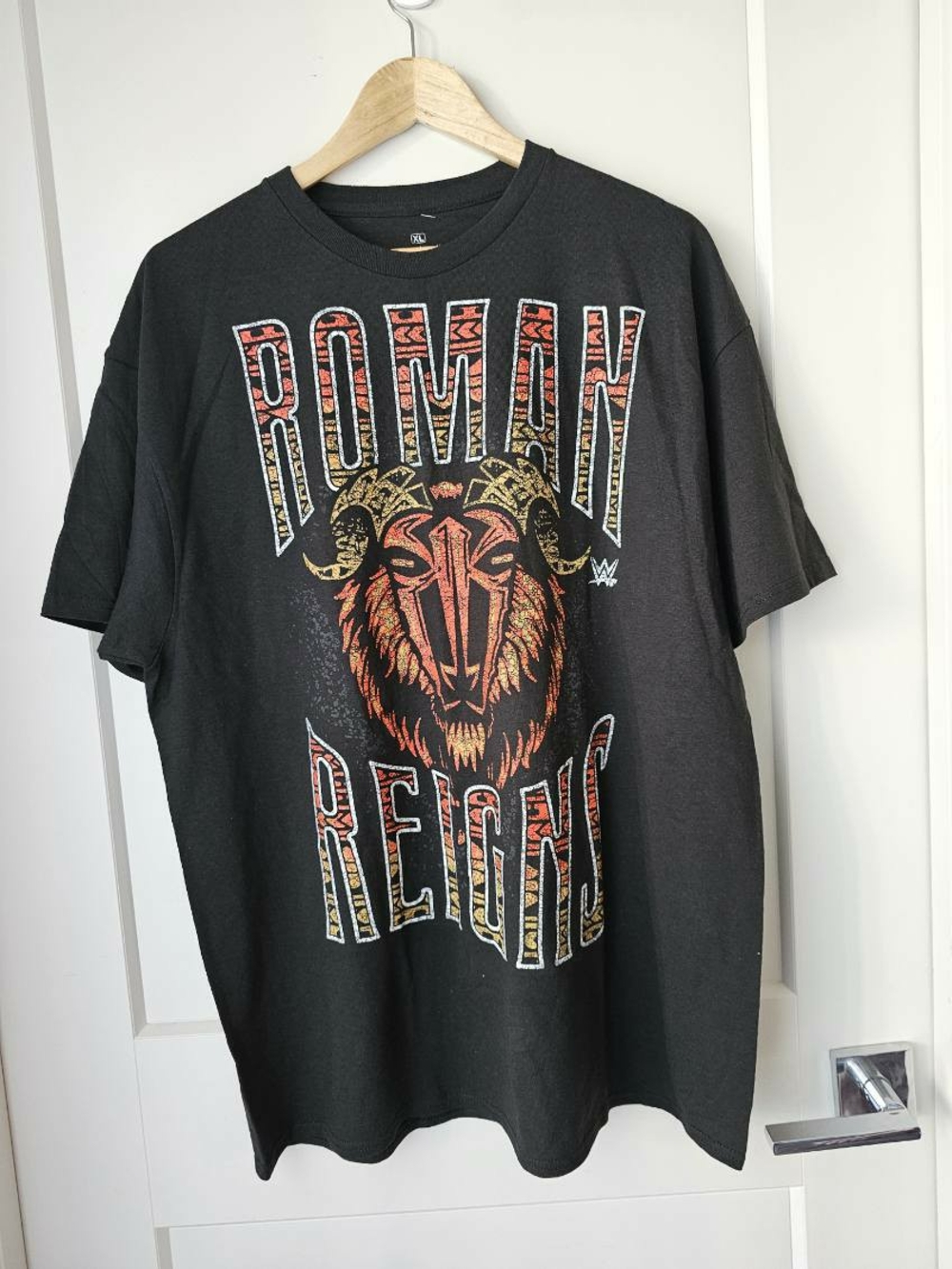 WWE Roman Reigns Black Tee with Red and Gold Graphic